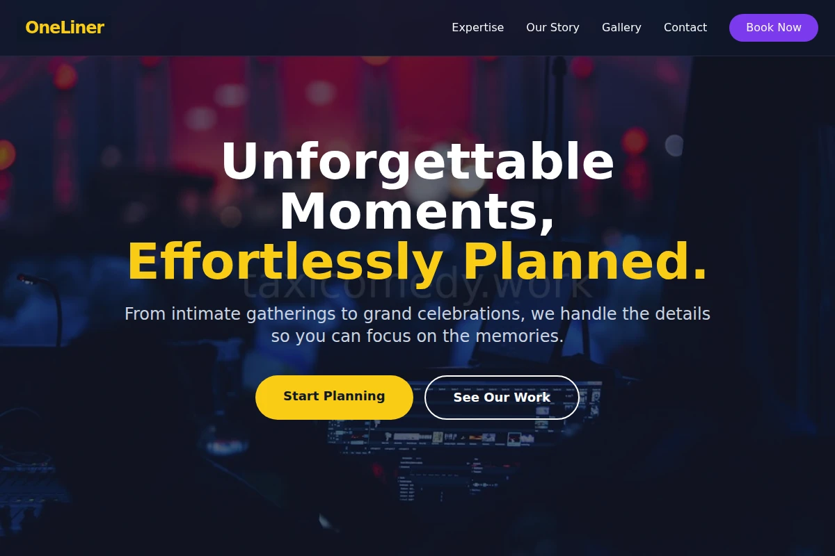 OneLiner Event Planning