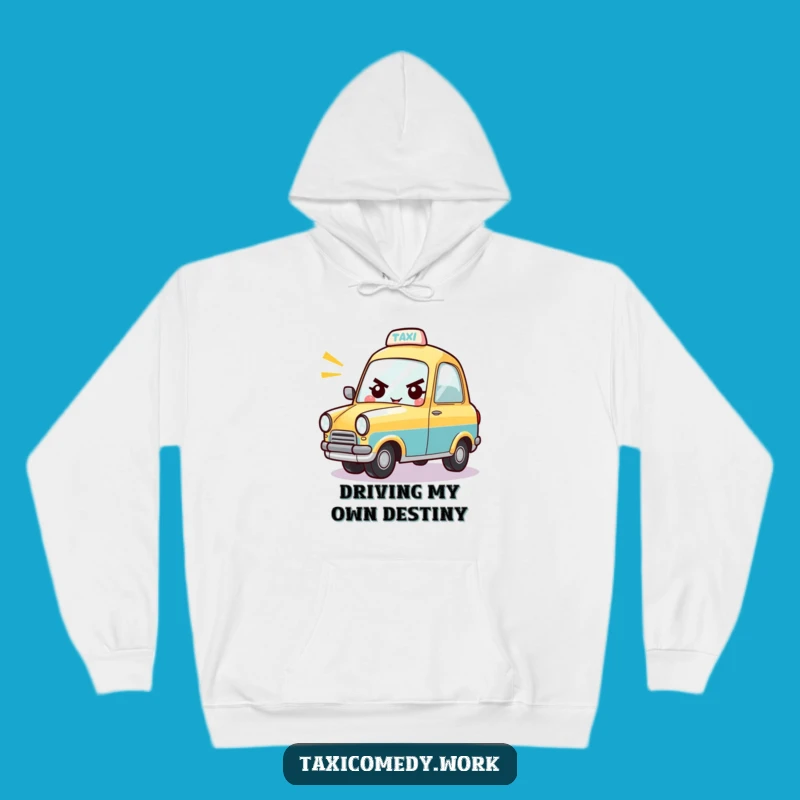 Funny Taxi Hoodie: Cozy Comfort with a Cheerful Honking Car Character, Great Gift