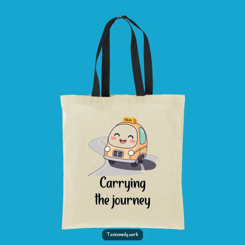 Funny Winding Road Taxi Tote Bag: Friendly Carry-All Gift